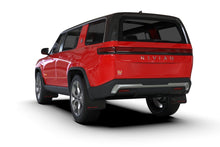 Load image into Gallery viewer, Rally Armor 22-26 Rivian R1S Black UR Mud Flap w/Light Blue Logo