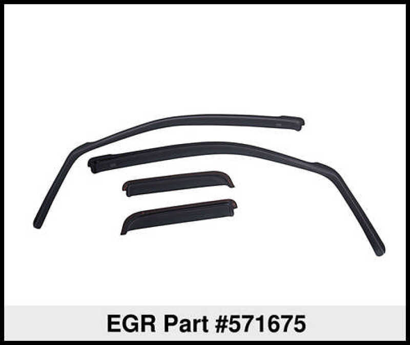 EGR 14+ Chev Silverado/GMC Sierra Dbl Cab In-Channel Window Visors - Set of 4 - Matte (571675)