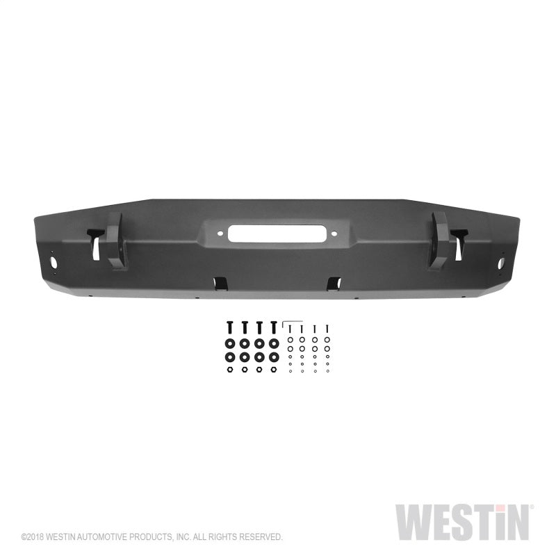 Westin 18-22 Jeep Wrangler JL / 20-22 Gladiator WJ2 Stubby Front Bumper - Tex. Blk