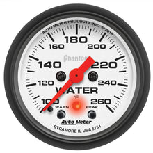 Load image into Gallery viewer, Autometer Chrono 2-1/16in 100-260 Degree Temperature Stepper Motor - Phantom