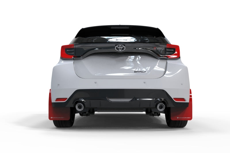 Rally Armor 20-26 Toyota GR Yaris Red Mud Flap w/White Logo