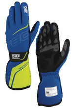 Load image into Gallery viewer, OMP TECNICA GLOVES FIA 8856-2018 BLUE / YELLOW SZ S