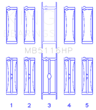 Load image into Gallery viewer, King Engine Bearings Chrysler 426CI/440CI V8 OHV (STDX Size) Crankshaft Main Bearing Set