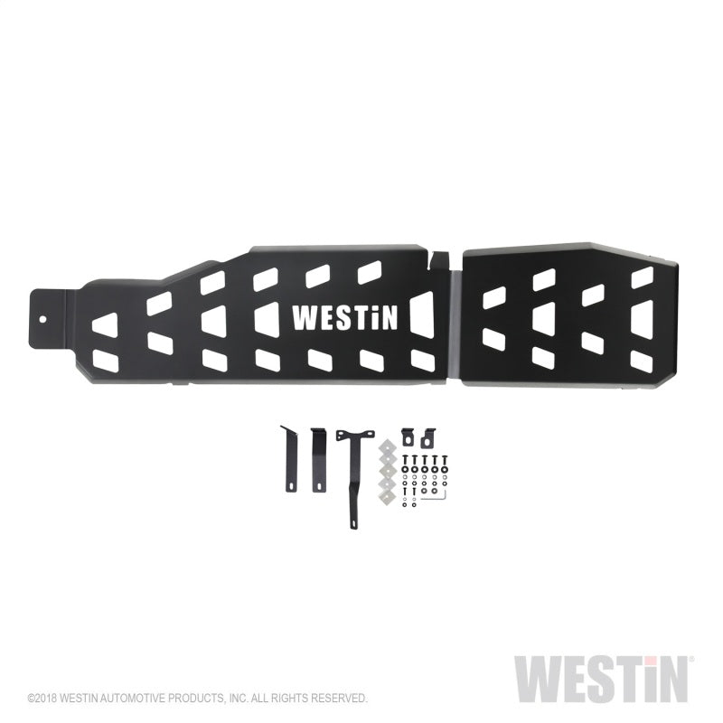 Westin 18-22 Jeep Wrangler JLU 4dr. (Excl. 4xe) Gas Tank Skid Plate - Tex. Blk