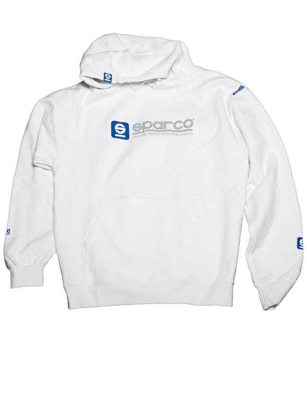 Sparco Sweatshirt Hooded WWW White SMALL