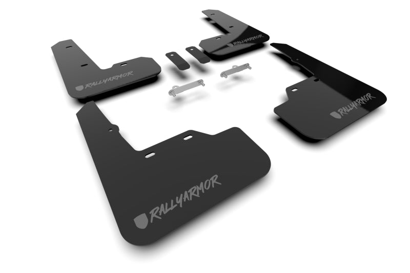 Rally Armor 22-26 Subaru WRX Black UR Mud Flap Altered Font Dark Grey Logo