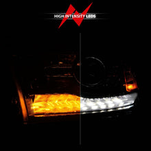 Load image into Gallery viewer, ANZO 09-18 Dodge 1500-3500 LED Plank Style Headlights w/Switchback+Sequential Hyper Black (OE Style)