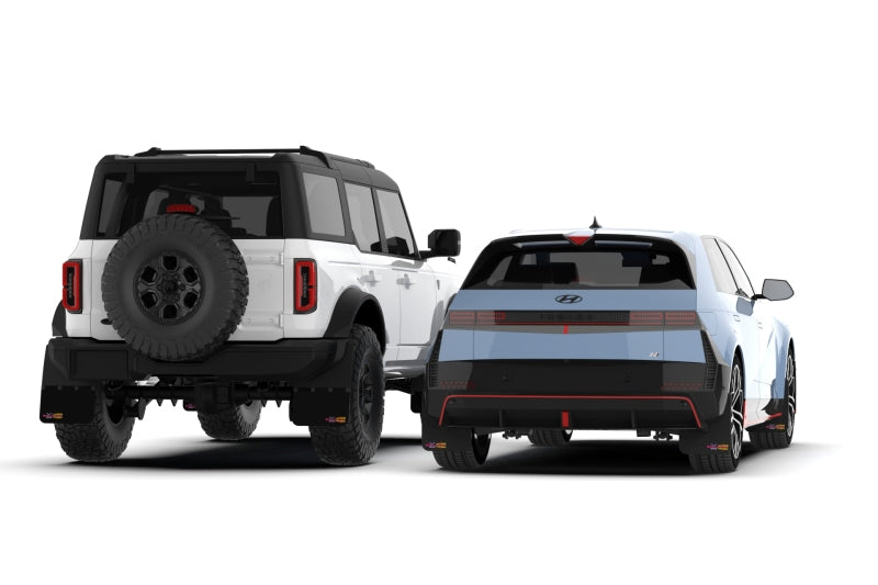 Rally Armor 21-25 Ford Bronco RB-ST Running Board-Steel Rear Bumper Black Mud Flap BCE Pink Logo