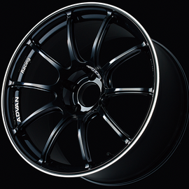 Advan RZII 17x7.5 / +35 Offset / 4x98 / 65mm Bore / Racing Gloss Black and Ring