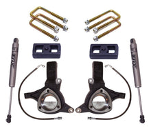 Load image into Gallery viewer, MaxTrac 16-18 GM C1500 2WD w/Stamped Steel Susp. 5in/3in MaxPro Elite Spindle Lift Kit w/FOX Shocks