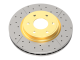 DBA 99-04 Chevrolet Silverado 2500 6.0L (M/T) Rear Drill & Slot Street Series Rotor (w/Gold Hat)
