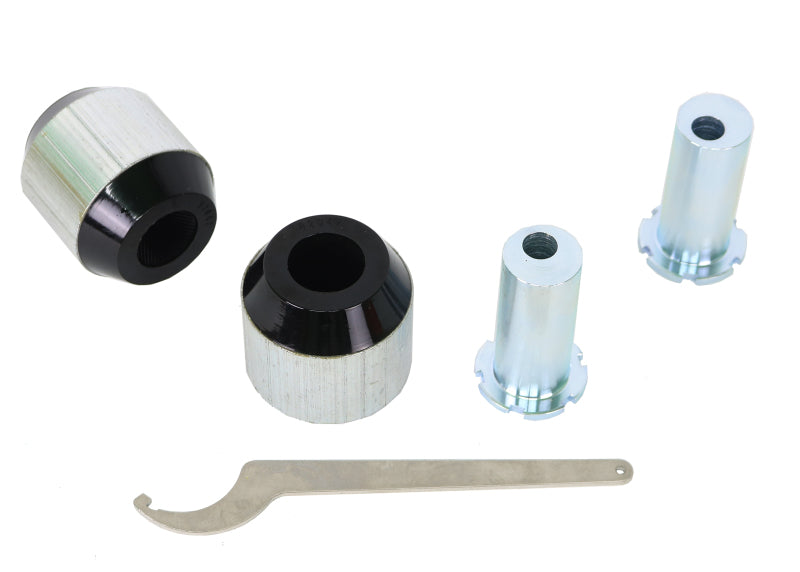 Whiteline 18-23 Kia Stinger Front Control Arm Lower Bushing Kit Double Offset