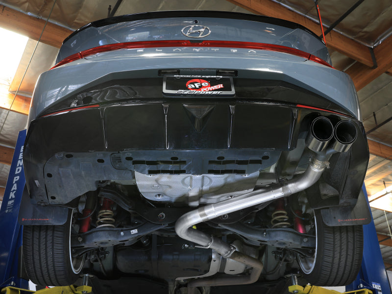 aFe Takeda Axle-Back Exhaust System Hyundai Elantra N Line 21-25 L4-1.6L- Carbon Fiber Tip