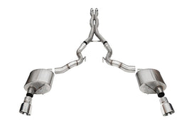 Corsa 24+ Ford Mustang GT Conv. Xtreme CatBack Ex. Sys. 3.0in Dual Rear Exit w/4.5in Pro Series Tip