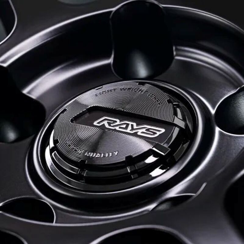 Gram Lights 57NR LIMITED II 18x7.5 +45 5-100 Semigloss Black Wheel w/ Black Cap/Stickers/Air Valve