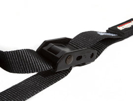PRP Cam-Lock 1in.x10ft. Tie Down with Snap S Hooks and Soft Tie - Black - Pr.