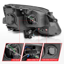 Load image into Gallery viewer, ANZO 99-17 GMC Sierra/Denali Headlights Chrome Amber (w/C Light Bars)