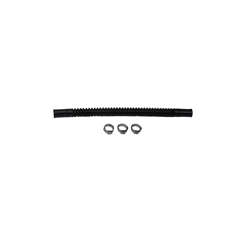 DeatschWerks Convoluted Tubing 200mm Length x 8mm ID Side 1 x 8mm ID Side 2 - Black