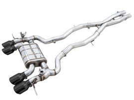 AWE Tuning SwitchPath Cat-Back Exhaust for BMW G8X M3/M4 - Diamond Black Tips