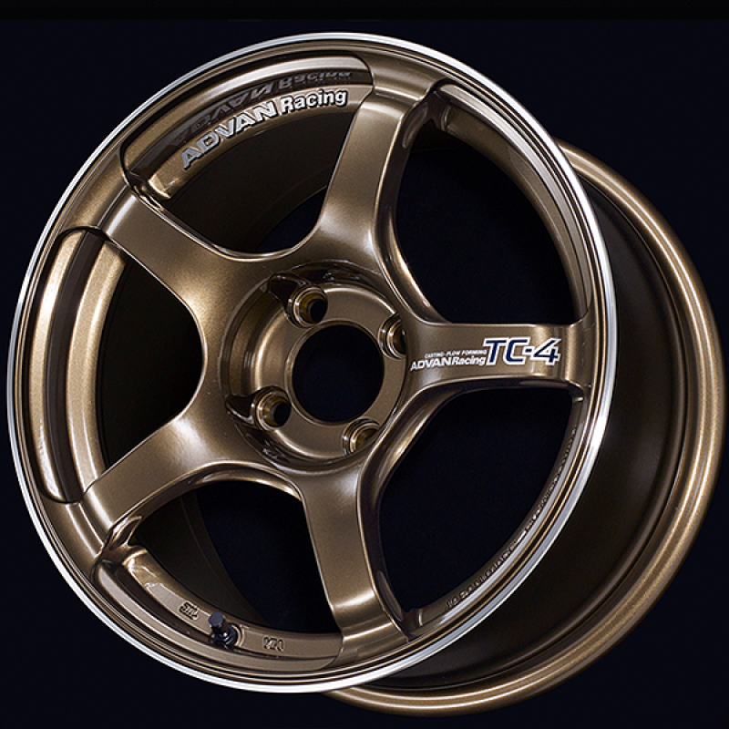 Advan TC4 16x7.5 / +35 Offset / 4x100 / 63mm Bore / Umber Bronze Metallic and Ring