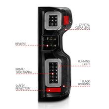 Load image into Gallery viewer, ANZO 19-21 Chevy Silverado Work Truck Full LED Taillights Blk Housing Clear Lens G2 (w/C light Bars)