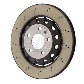 SHW 18-20 Audi RS5 2.9L (Excl Ceramic Brakes) Rear Drilled & Dimpled LW Brake Rotor (8W0615601G)