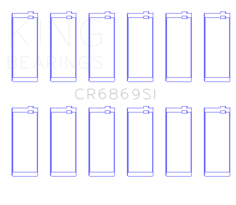 King Engine Bearings Jeep AMC 232CI/242CI/248CI I6 (Size .030) Connecting Rod Bearing Set