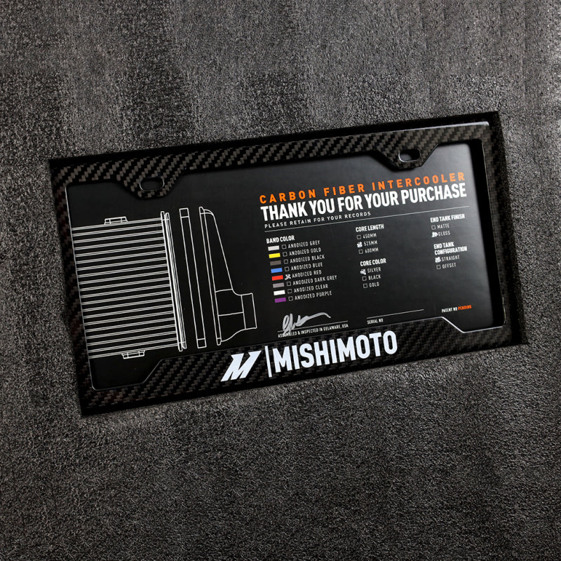 Mishimoto Universal Carbon Fiber Intercooler - Matte Tanks - 600mm Black Core - S-Flow - R V-Band