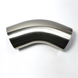 Stainless Bros 3.5in 304 SS 45 Degree Bend Elbow - 1D / 3.5in CLR - 16GA /.065in Wall - Leg