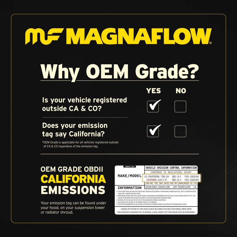MagnaFlow Direct Fit Catalytic Converter 2020 Hyundai Sonata Rear Underbody 1.6L