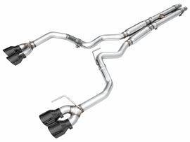 AWE 2024 Ford Mustang Dark Horse S650 RWD Track Edition Cat-Back Exhaust w/ Quad Diamond Black Tips