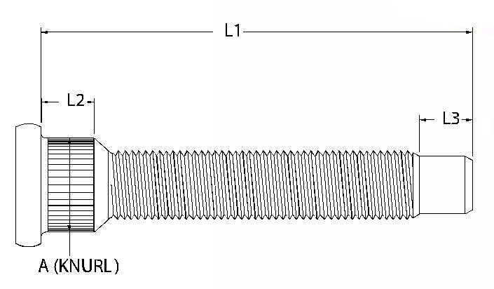 ARP Late Model GM M12x1.50inch Wheel Studs Kit (5 Studs/One Wheel)