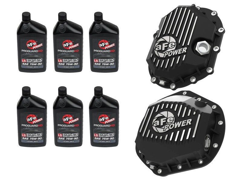 aFe Power Front/Rear Diff Cover Kit w/ Oil 11-19 GM Diesel Trucks V8 (AAM 9.25-12 & AAM 11.5-14)