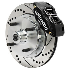 Wilwood 73-76 Porsche 914 Front Powerlite Brake Kit Drilled & Slotted - Black