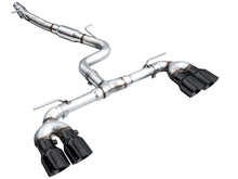 Load image into Gallery viewer, AWE Tuning MK8 Volkswagen Golf R 3in Track Edition Quad Exhaust - Diamond Black Tips