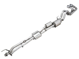 AWE Tuning 16-22 Toyota Tacoma 0FG Cat-Back Exhaust w/ BashGuard - Dual Chrome Silver Tips