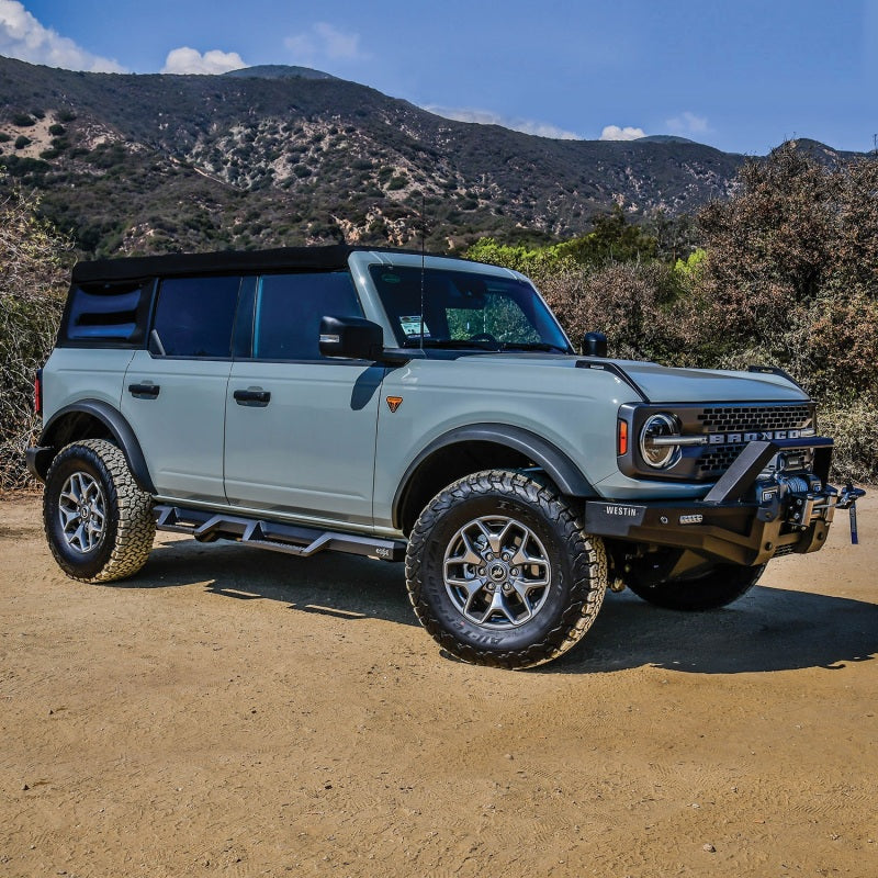 Westin/HDX 2021+ Ford Bronco Drop Nerf Step Bars - Textured Black