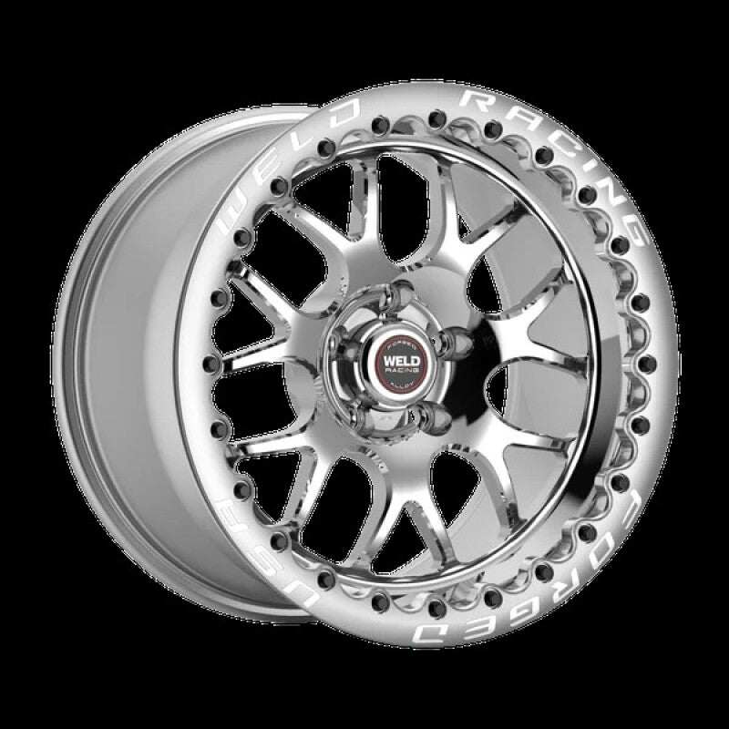 Weld S77 15x10 / 5x4.5 BP / 6.5in BS (Med Pad) Polished Wheel - Black SBL MT