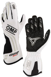 OMP ONE EVO-X MY24 GLOVES FIA 8856-2018 NAVY BLUE / CYAN SZ XS