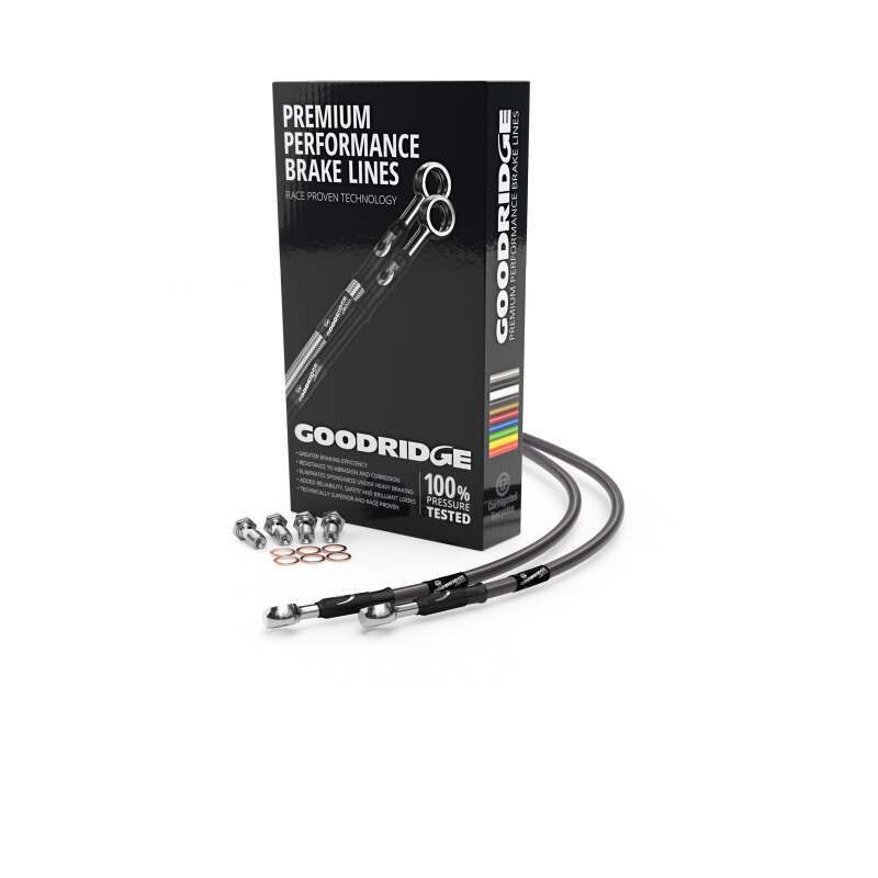 Goodridge 03-05 Suzuki RM125/250 / RMZ250 Carbon Rear SS Brake Lines