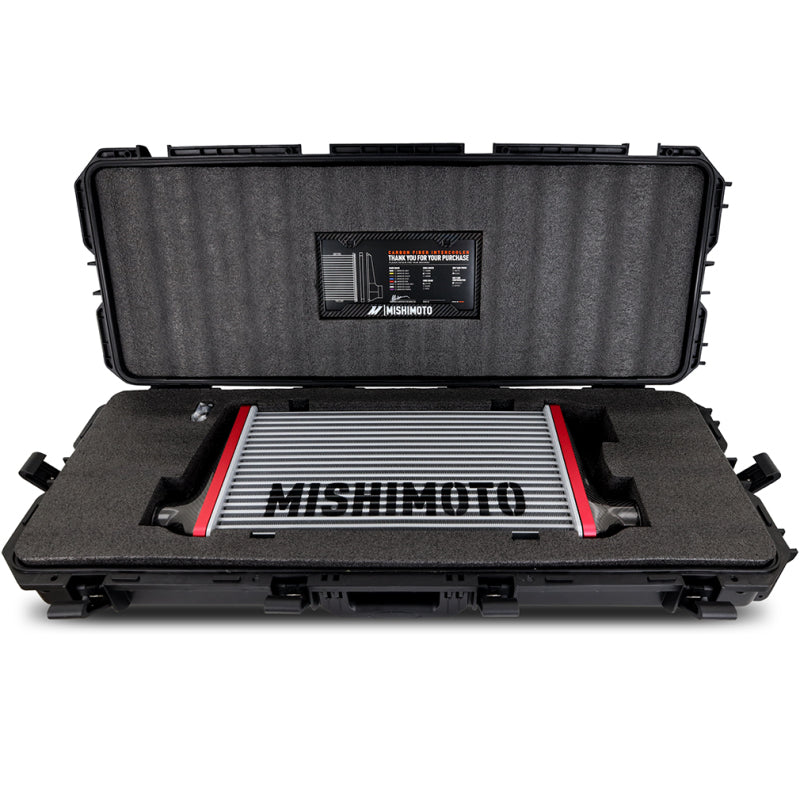 Mishimoto Universal Carbon Fiber Intercooler - Matte Tanks - 450mm Black Core - C-Flow - GR V-Band