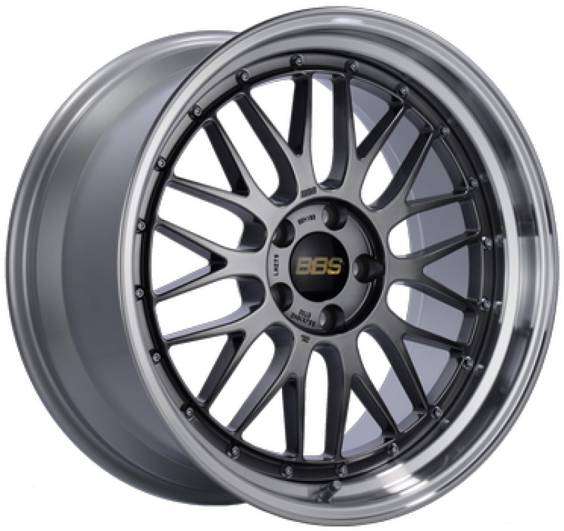 BBS LM 19x8.5 5x114.3 ET38 Diamond Black Center / Diamond Cut Lip Wheel -82mm PFS/Clip Required