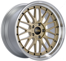 Load image into Gallery viewer, BBS LM 19x8.5 5x120 ET18 PFS Gold Center Diamond Cut Lip Wheel - 82mm PFS/Clip Required