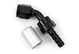 Russell Hose End Crimp On 10 Sae Port Male To -8 Hose 45 Deg Swivel Blk Anodized