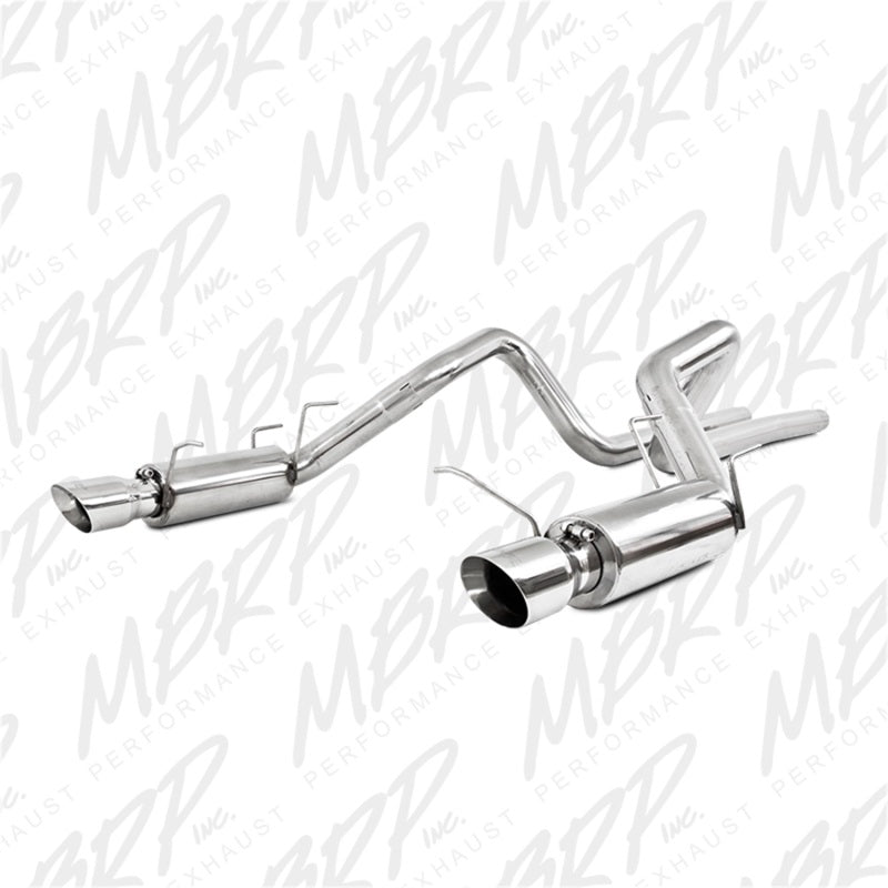 MBRP 11-12 Ford Shelby GT 500 T304 3in Cat Back Dual Split Rear Race Version 4.5in Tips