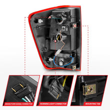Load image into Gallery viewer, ANZO 04-15 Nissan Titan Full LED Taillights Chrome Housing Red/Clear Lens