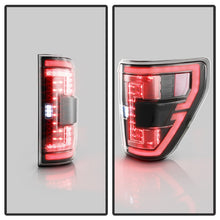 Load image into Gallery viewer, Spyder 21-23 Ford F150 (Factory Halogen) Light Bar LED Tail Lights - Black (ALT-YD-FF15021HAL-BK)
