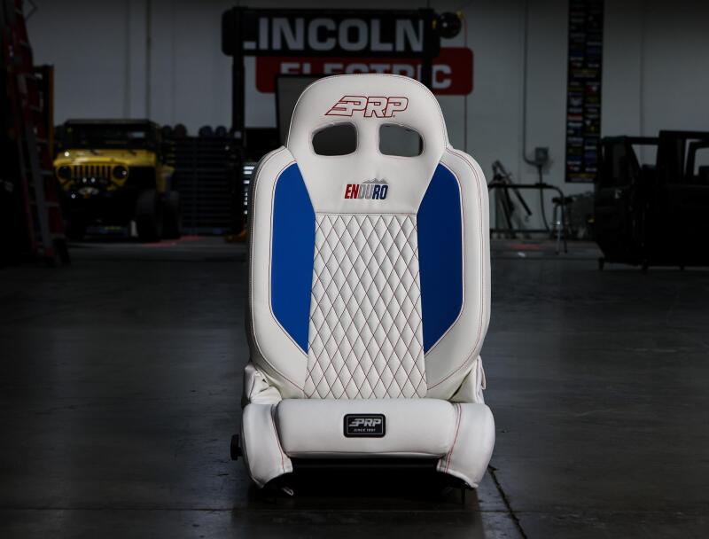 PRP EnduroDaily Reclining Suspension Seat - Black/Orange Vinyl - Passenger