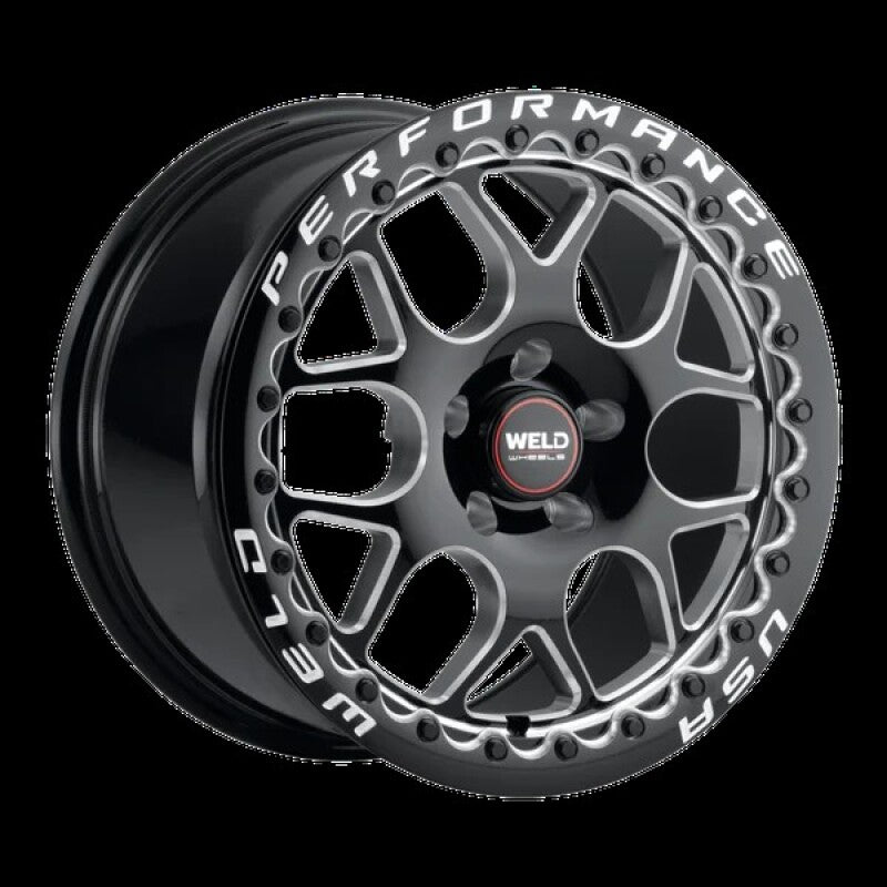 Weld Solana Beadlock 18x10 / 5x114.3 BP / ET30 / 78.1mm Bore - Gloss Black MIL DIA Wheel