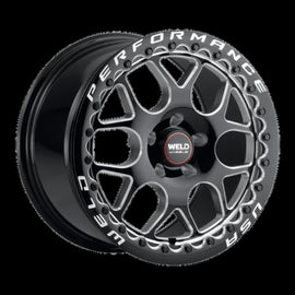 Weld Solana Beadlock 17x11 / 5x120.65 BP / ET41 / 78.1mm Bore - Gloss Black MIL DIA Wheel